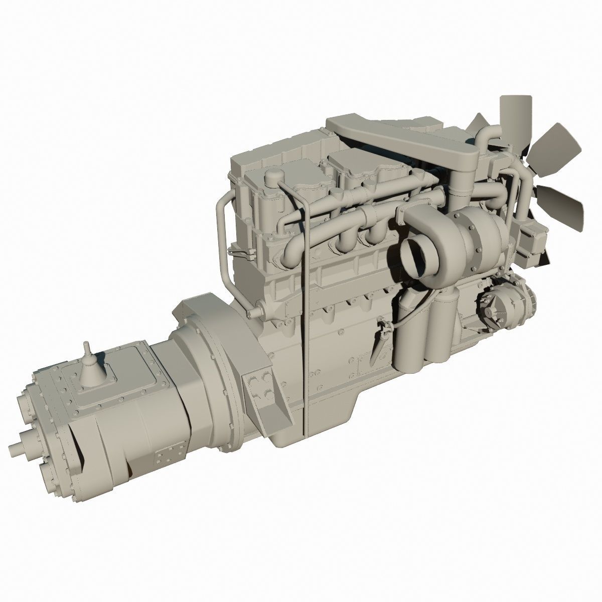 Diesel Engine 3D model_11