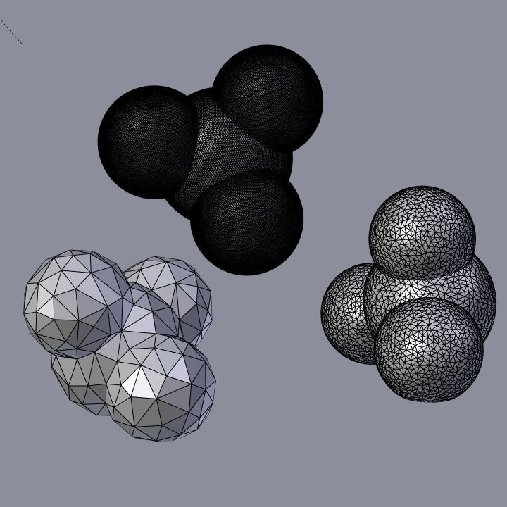 Ammonia molecule Low-poly 3D model_8