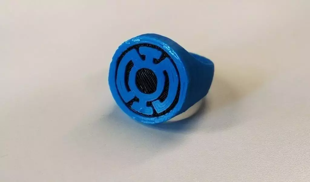 Blue Lantern Ring for Dual Extrusion Free 3D print model
