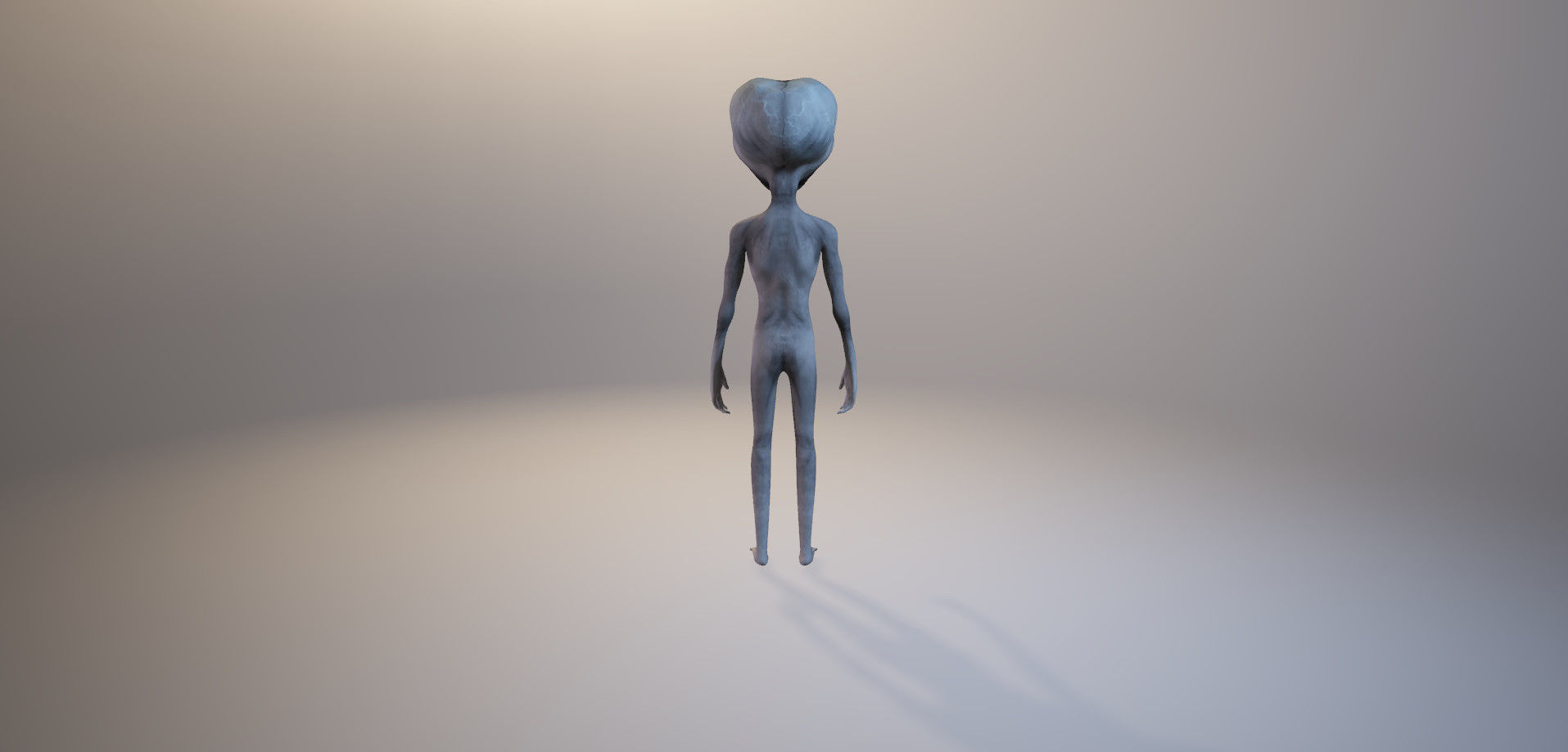 Grey Alien From AREA 51 - Midway Games - Remastered Low-poly 3D model_5