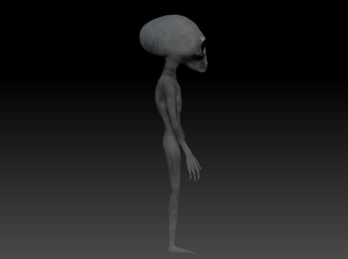 Grey Alien From AREA 51 - Midway Games - Remastered Low-poly 3D model_6