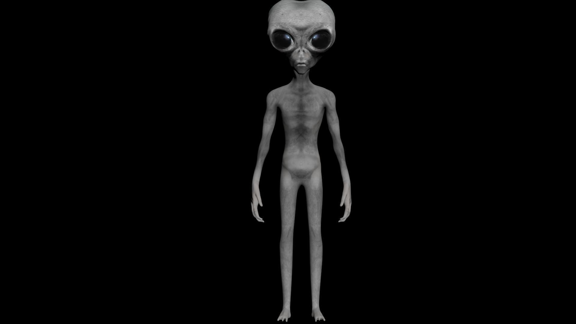 Grey Alien From AREA 51 - Midway Games - Remastered Low-poly 3D model_1