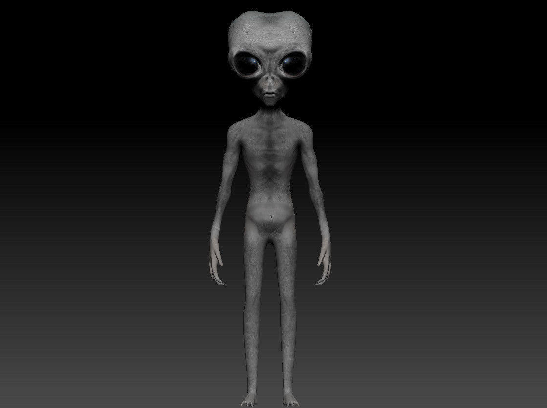 Grey Alien From AREA 51 - Midway Games - Remastered Low-poly 3D model_3