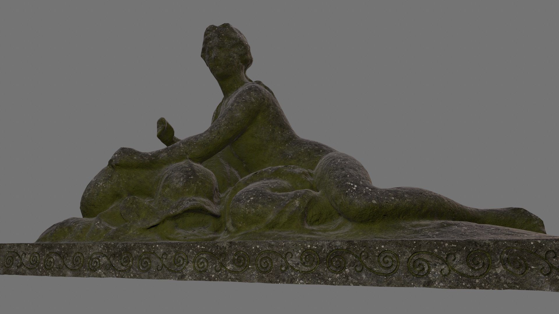 woman statue 2 Low-poly 3D model_10