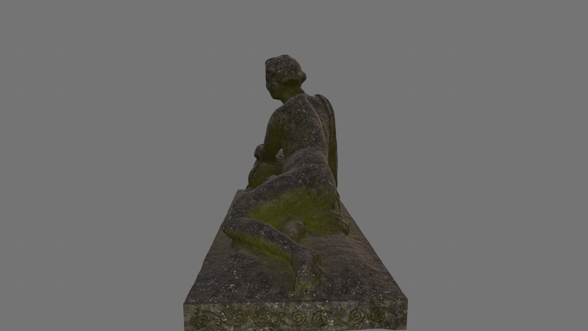 woman statue 2 Low-poly 3D model_8