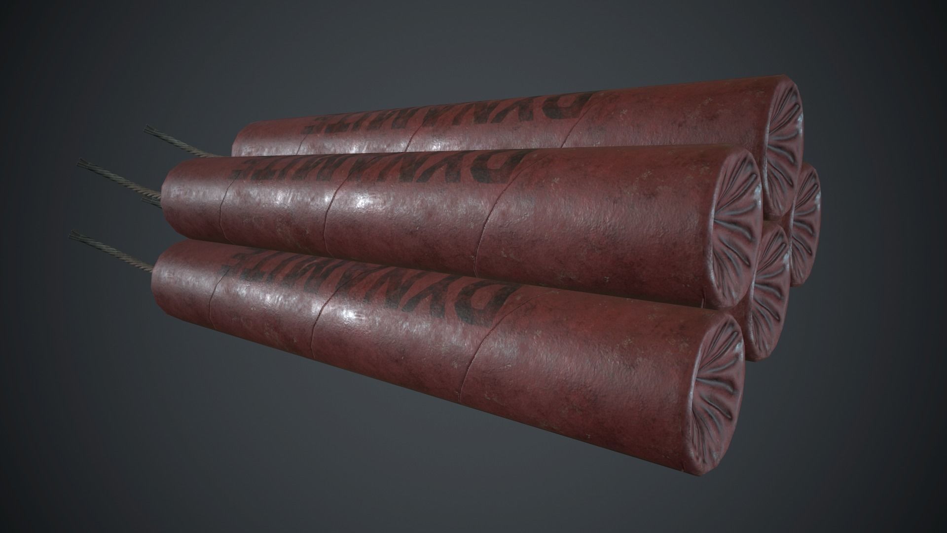Dynamite PBR Game Ready pair of cigars Low-poly 3D model_6