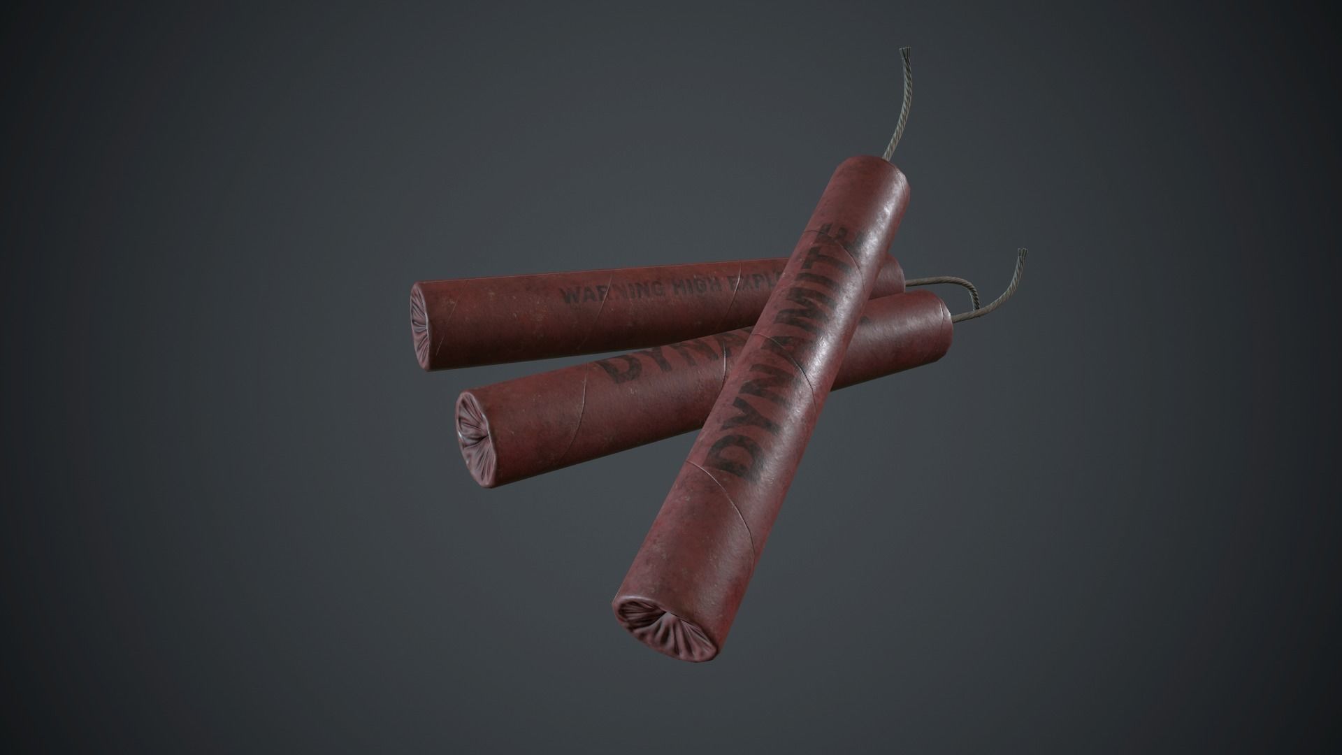 Dynamite PBR Game Ready pair of cigars Low-poly 3D model_0