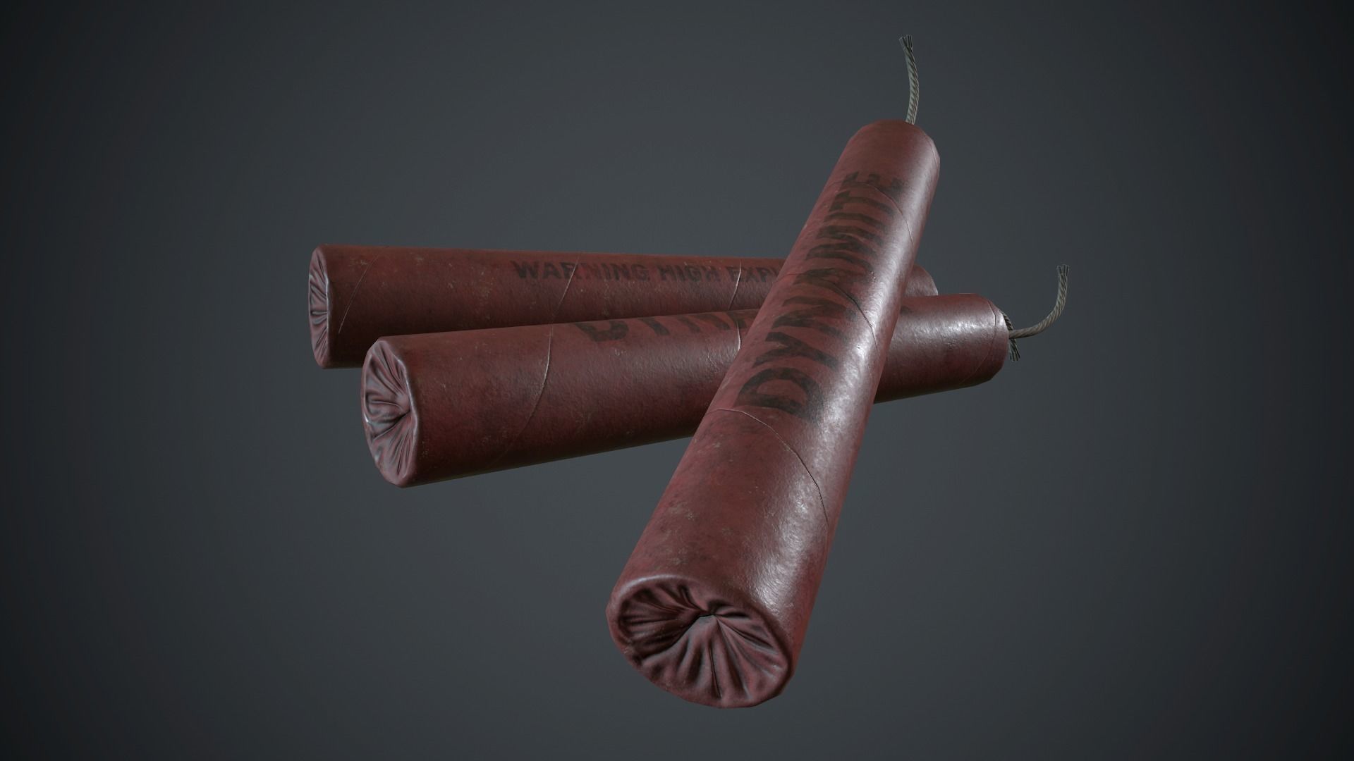 Dynamite PBR Game Ready pair of cigars Low-poly 3D model_2