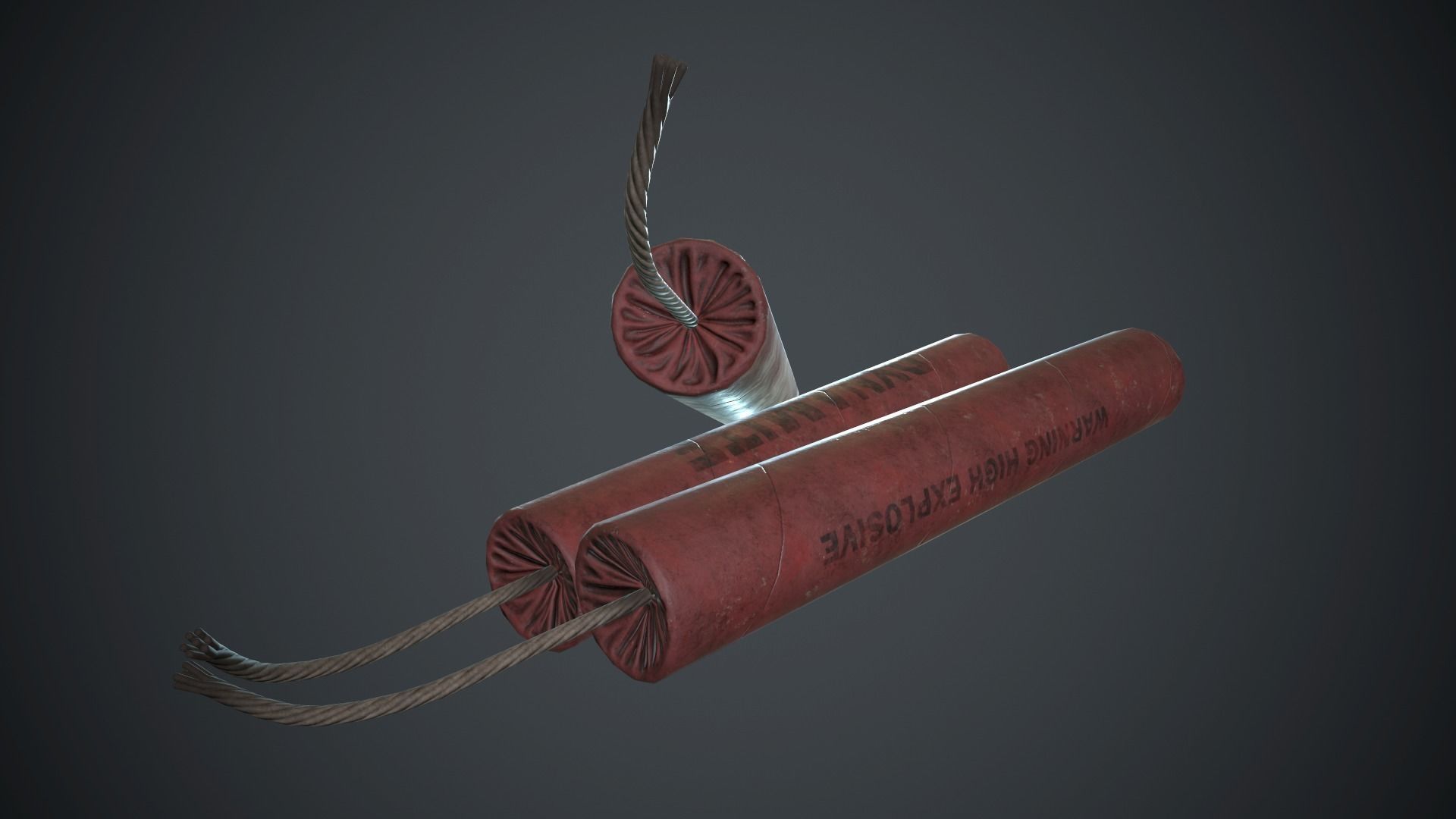 Dynamite PBR Game Ready pair of cigars Low-poly 3D model_3