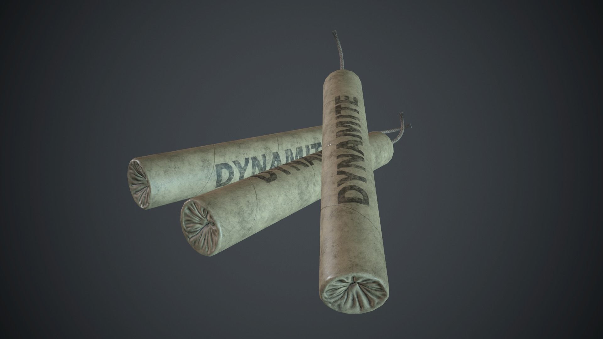 Dynamite PBR Game Ready pair of cigars Low-poly 3D model_5