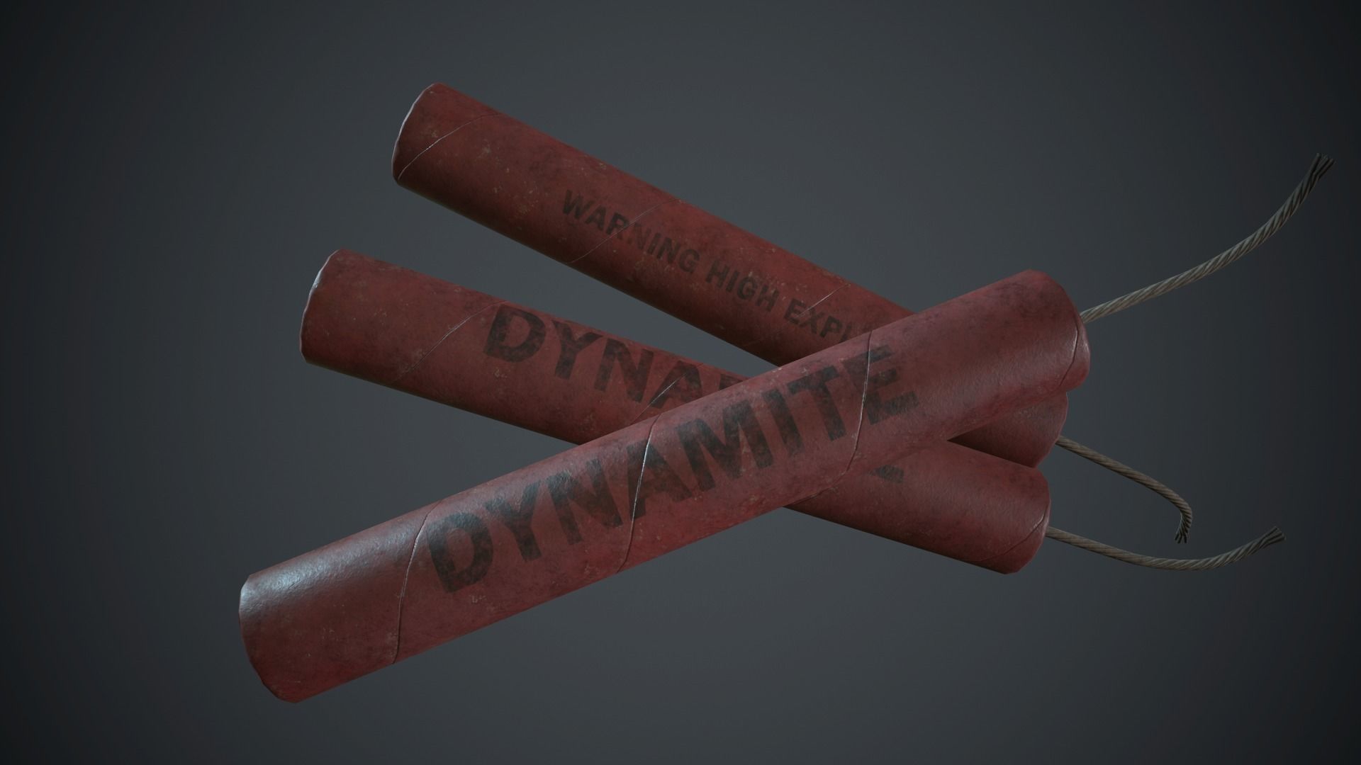 Dynamite PBR Game Ready pair of cigars Low-poly 3D model_1