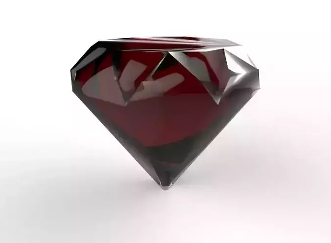 Ruby Gem Low-poly 3D model