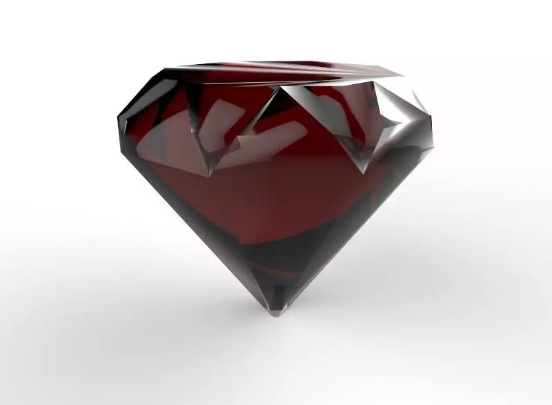 Ruby Gem Low-poly 3D model_0
