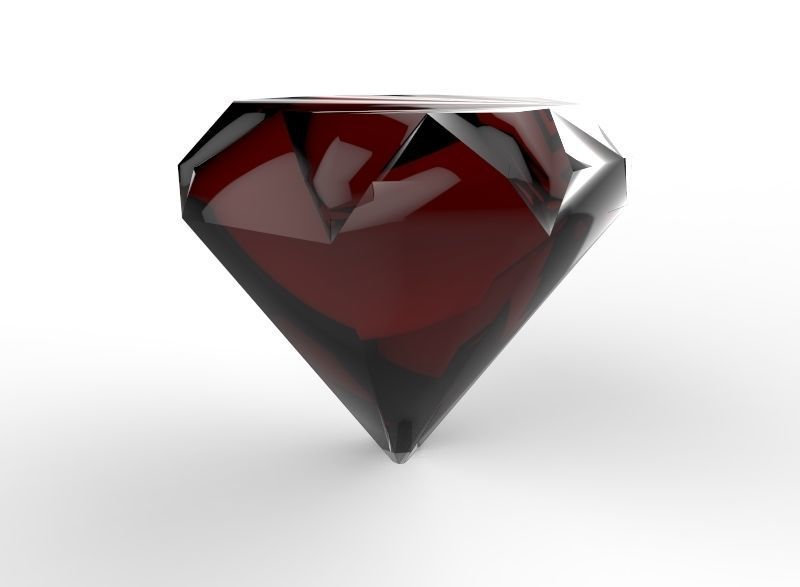 Ruby Gem Low-poly 3D model_1