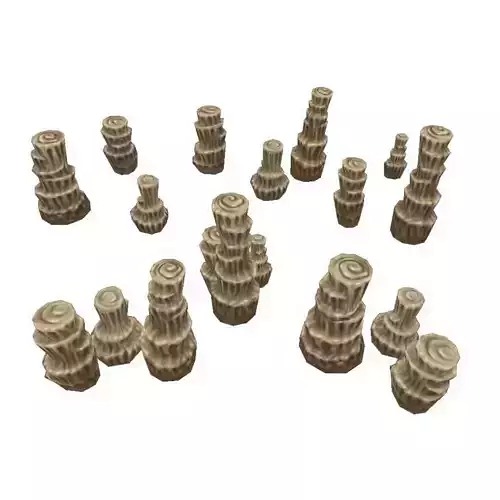 Rock Formation 02  - Low Poly Hand Painted