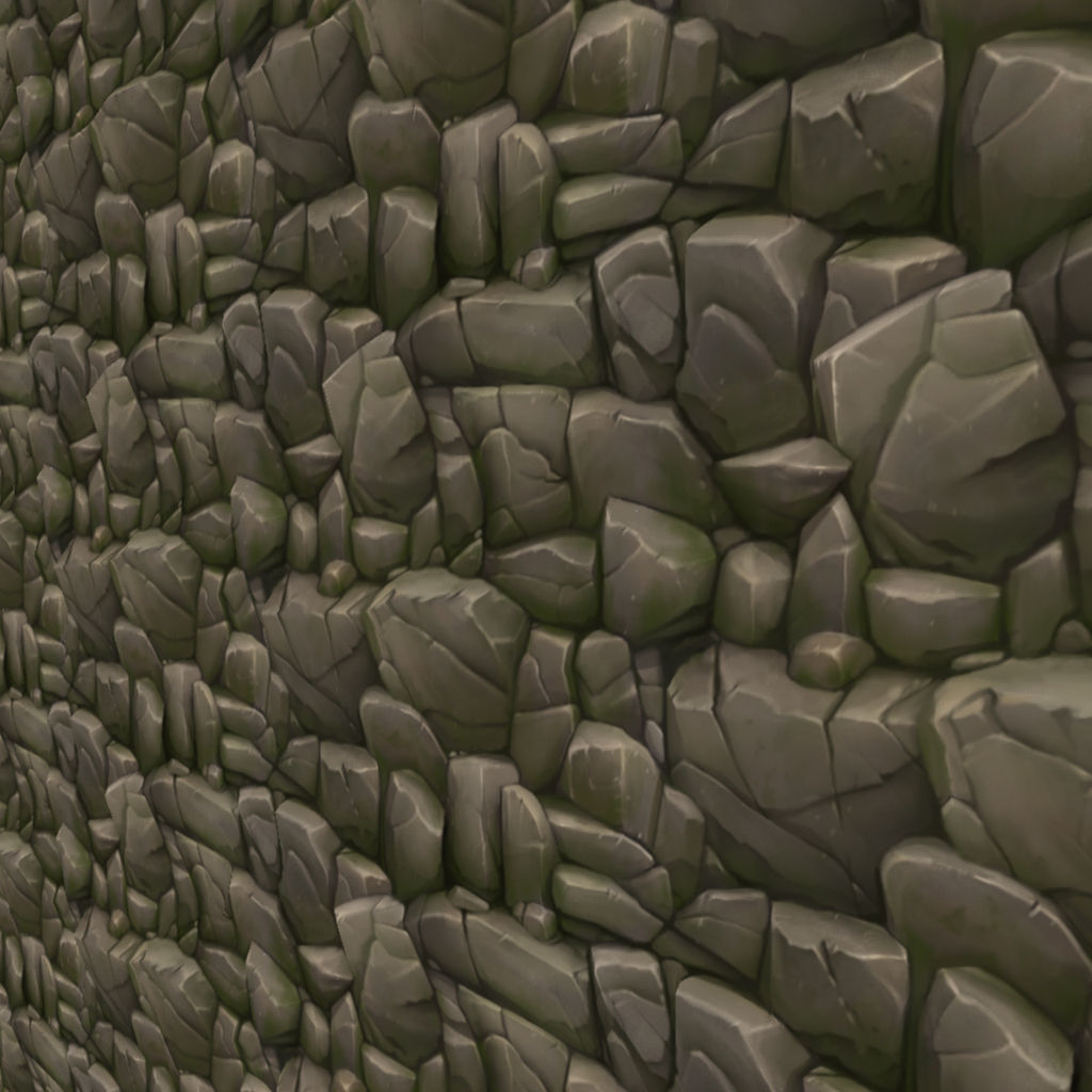 Rock Formation 03  - Low Poly Hand Painted Low-poly 3D model_2