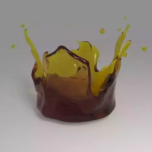 Soda Splash Low-poly 3D model