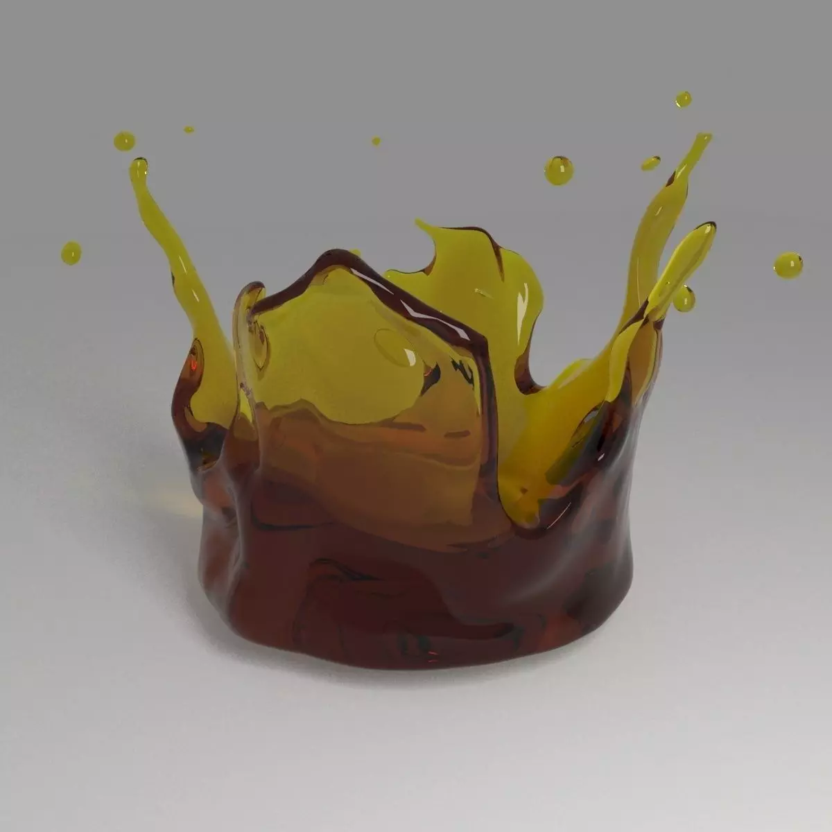 Soda Splash Low-poly 3D model_0