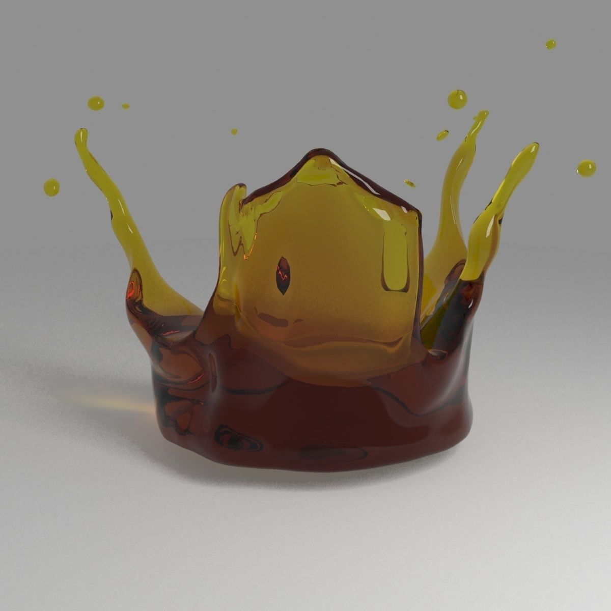 Soda Splash Low-poly 3D model_1