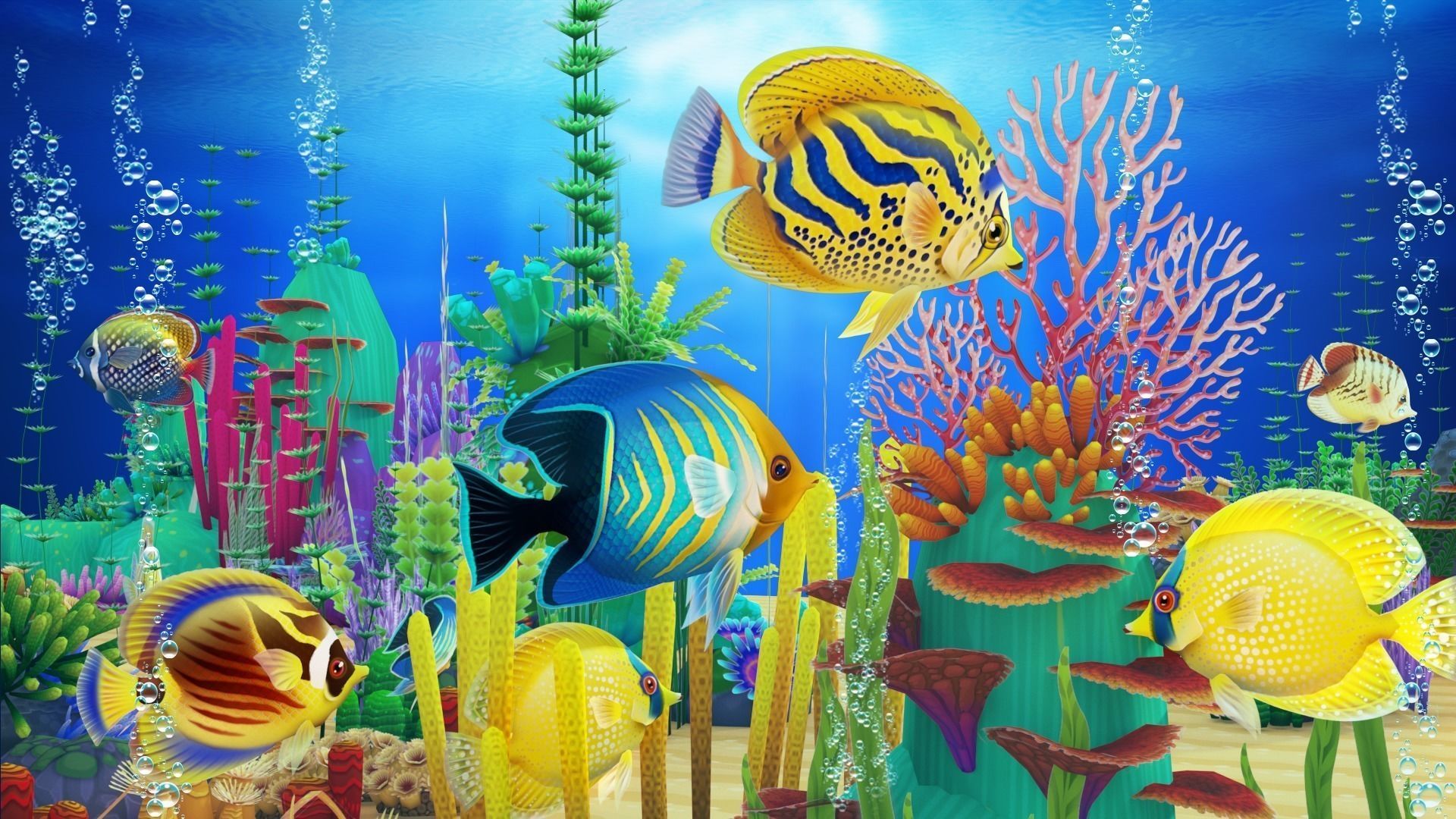 Cartoon Butterflyfish  Low-poly 3D model_6