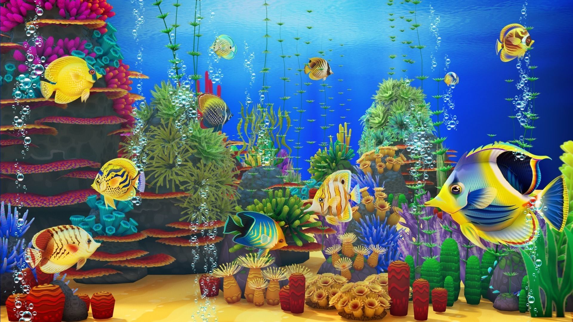 Cartoon Butterflyfish  Low-poly 3D model_7