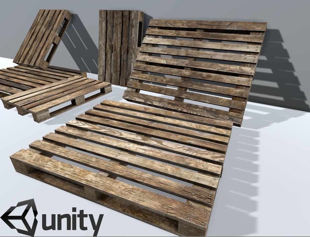 Pallet Pack PBR Low-poly 3D model_1