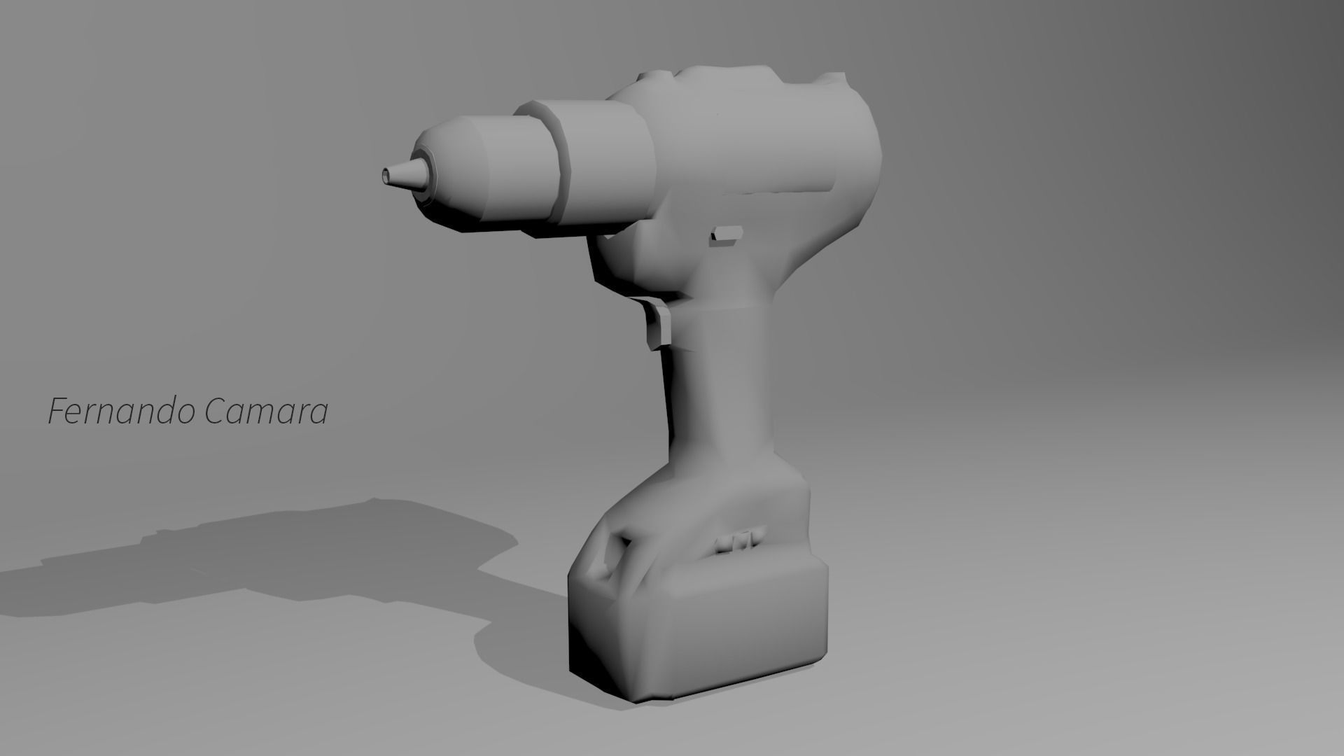 Drill Budget LowPoly for games and VR Low-poly 3D model_1