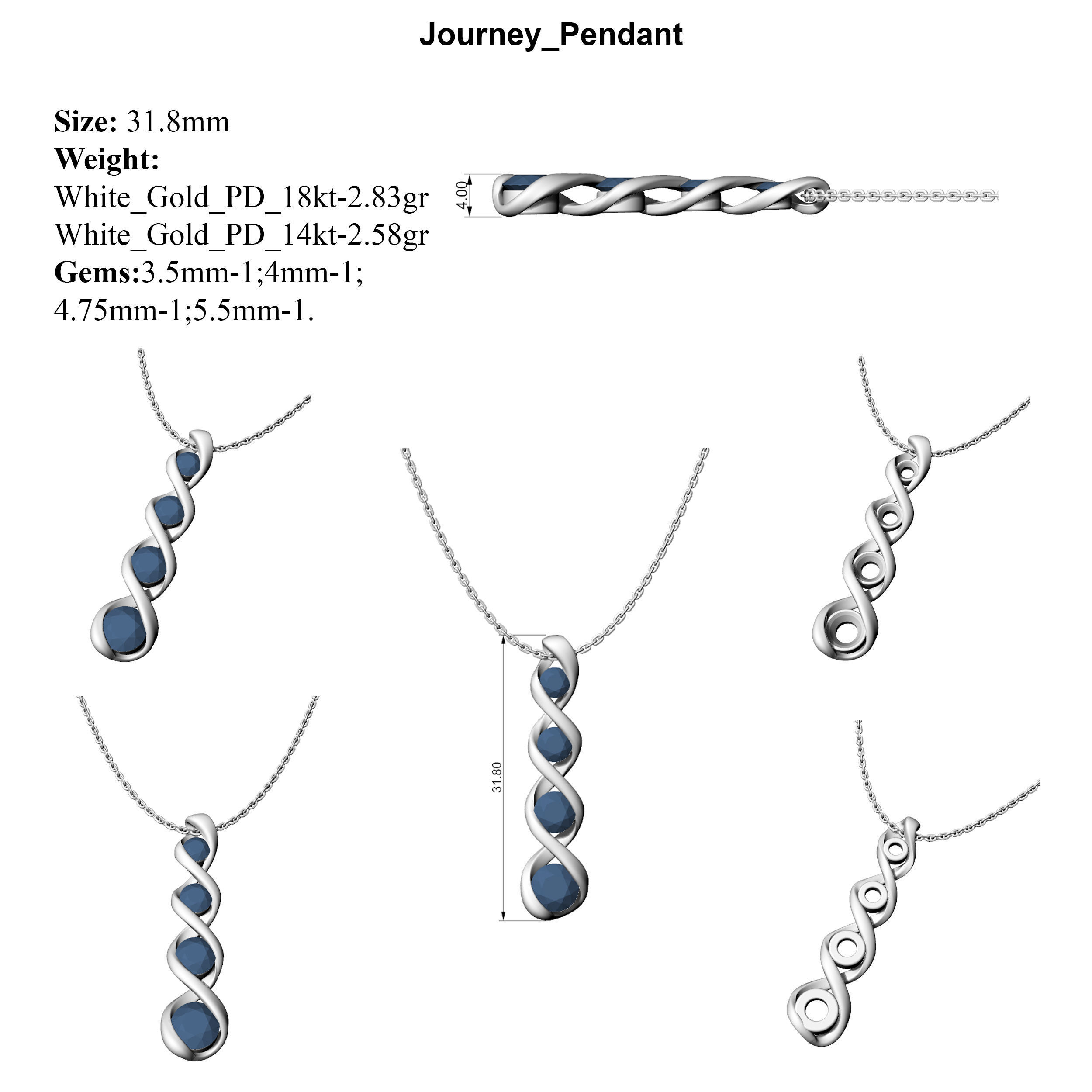 Journey Pendant 3D print model_3