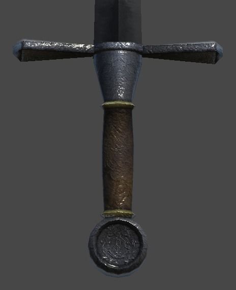 Long sword3 Low-poly 3D model_4