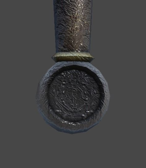 Long sword3 Low-poly 3D model_5