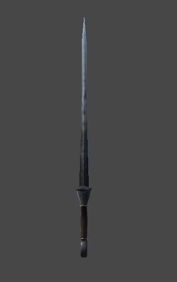 Long sword3 Low-poly 3D model_6