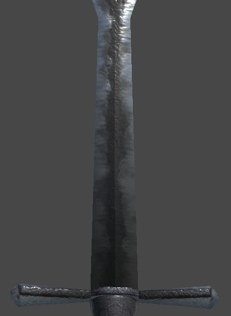 Long sword3 Low-poly 3D model_3