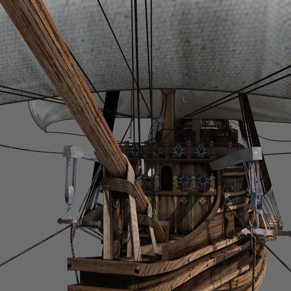 sail Ship 3D model_2
