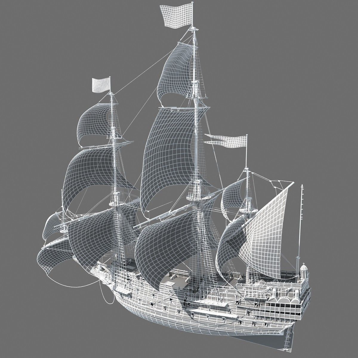 sail Ship 3D model_18