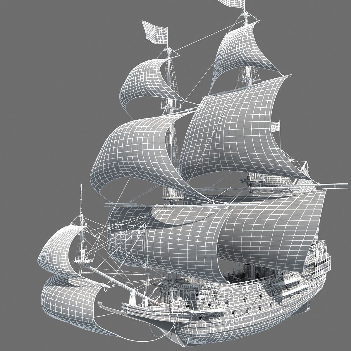 sail Ship 3D model_16