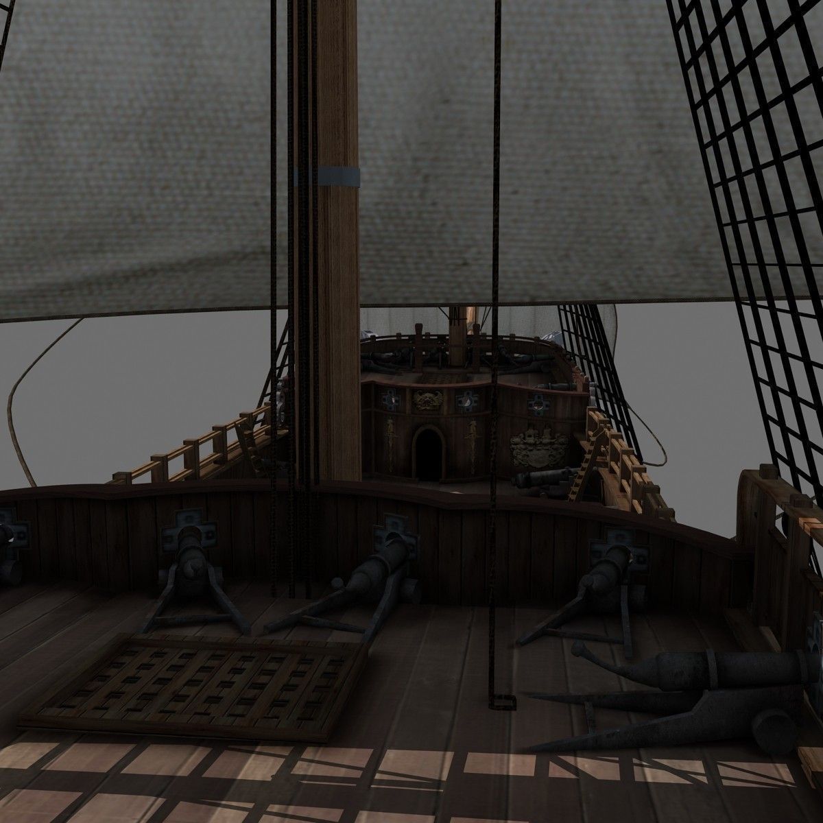 sail Ship 3D model_8