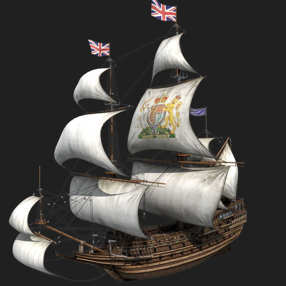 sail Ship 3D model_1