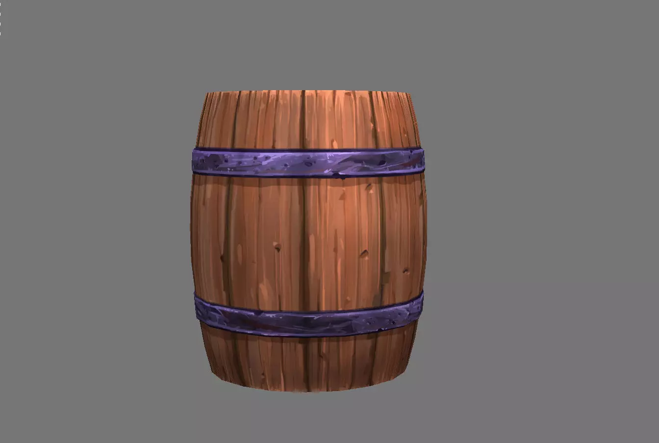 Barrel Lowpoly Cartoon model for mobile game Free low-poly 3D model