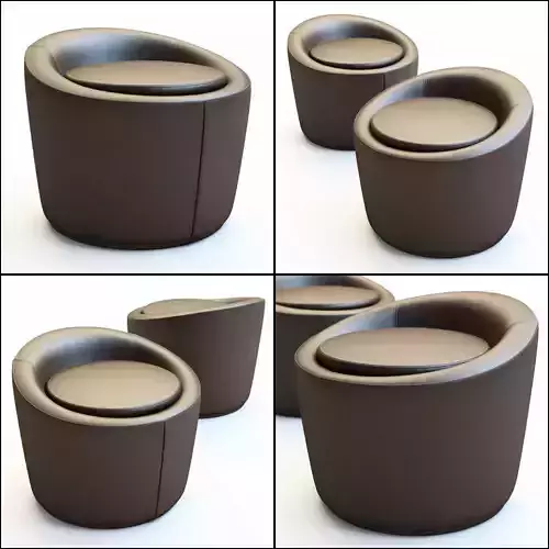 Pouf Loren 3D model