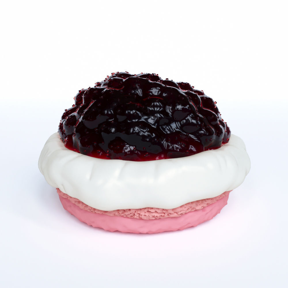 Macaron with Jam 3D model_1