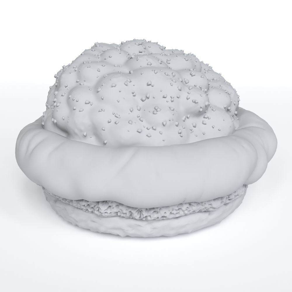 Macaron with Jam 3D model_3