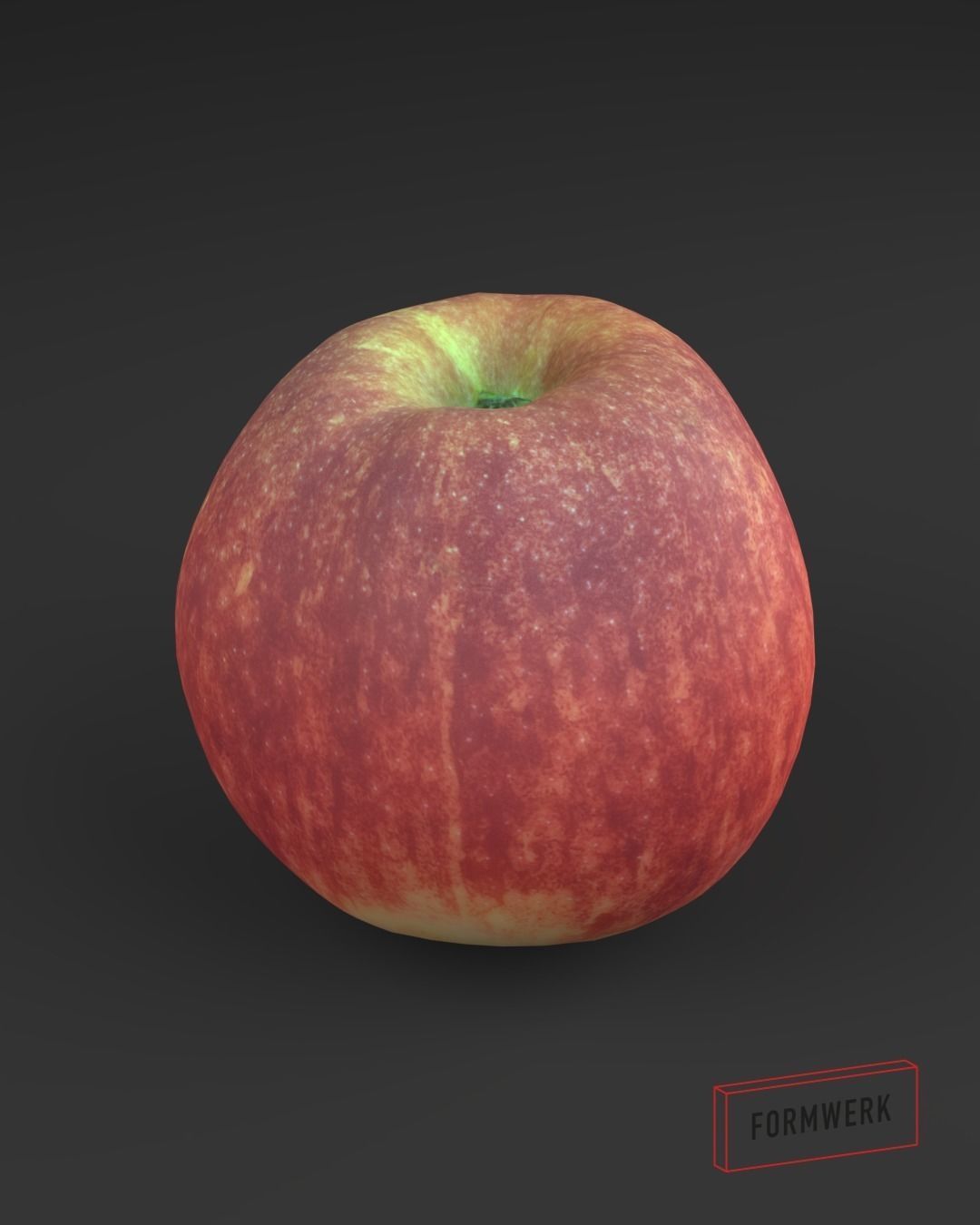 Appel Red 03 - 3D Scan Low Poly Low-poly 3D model_7