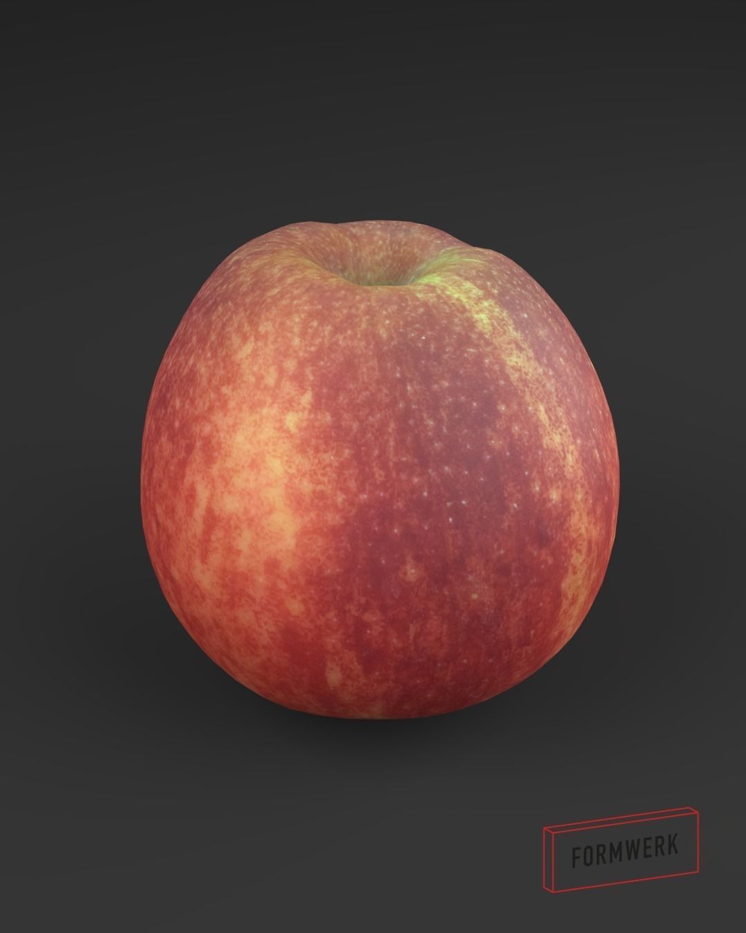 Appel Red 03 - 3D Scan Low Poly Low-poly 3D model_3