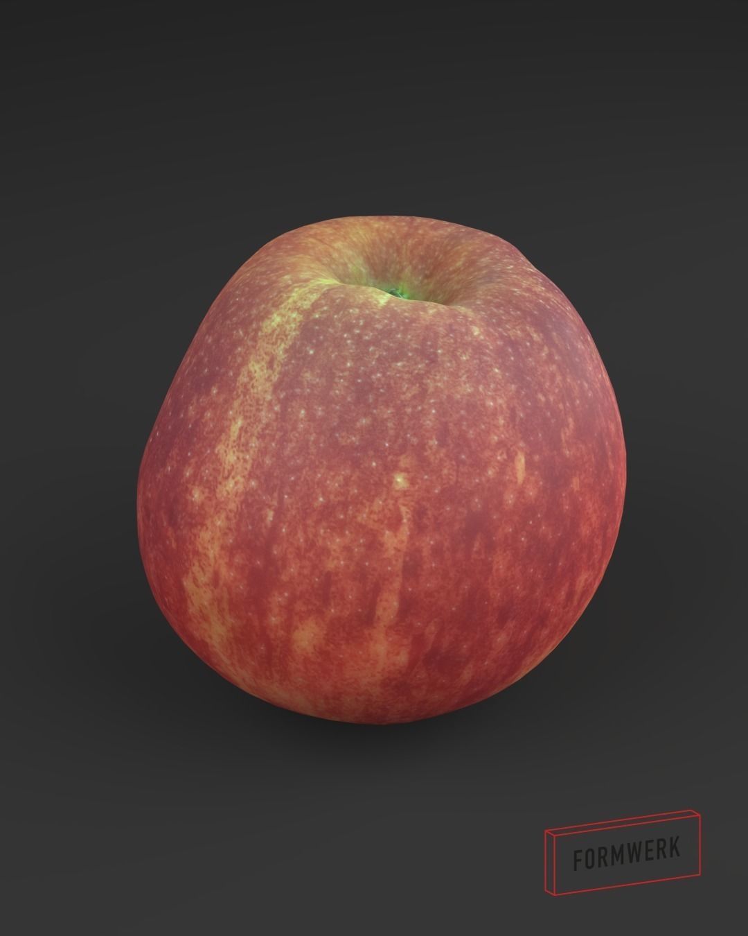 Appel Red 03 - 3D Scan Low Poly Low-poly 3D model_5