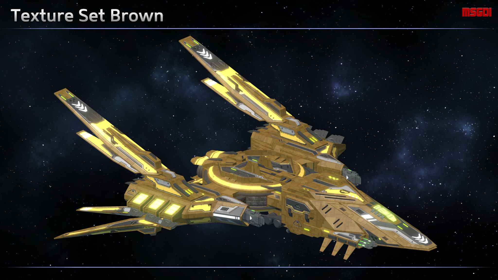 Spaceship Enkar Republic Interceptor Larham Low-poly 3D model_6