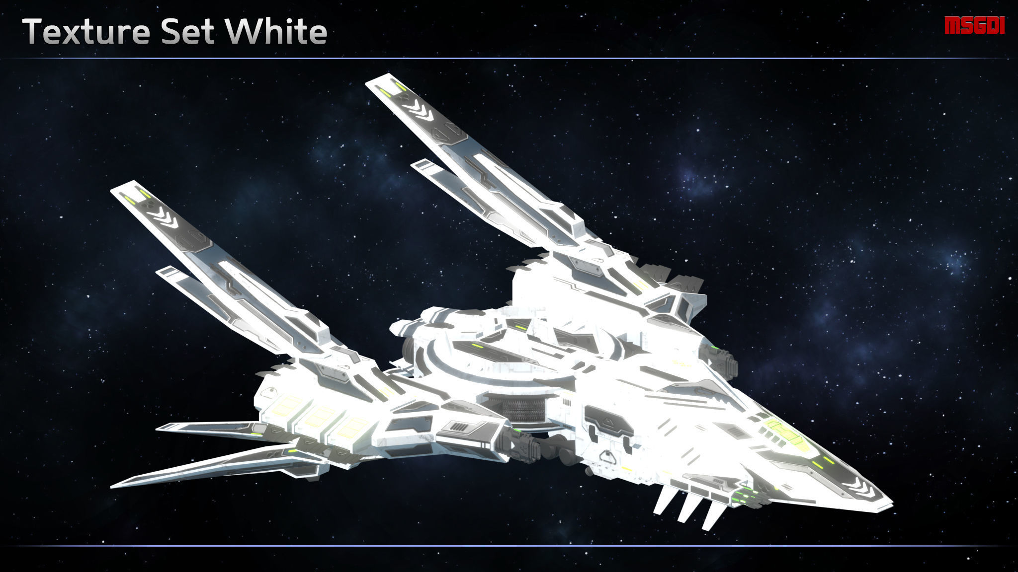 Spaceship Enkar Republic Interceptor Larham Low-poly 3D model_10