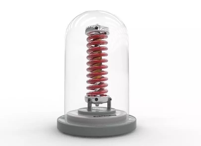 SUSPENSION glass dome with spring 3D model