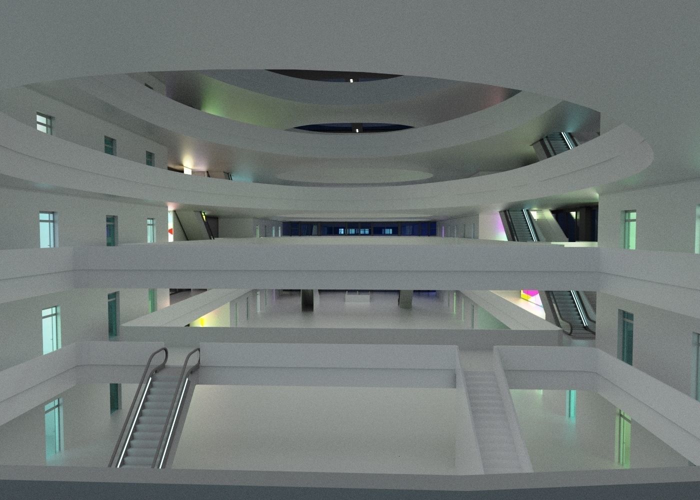 Skyscraper 7 sims city at night 3D model_11