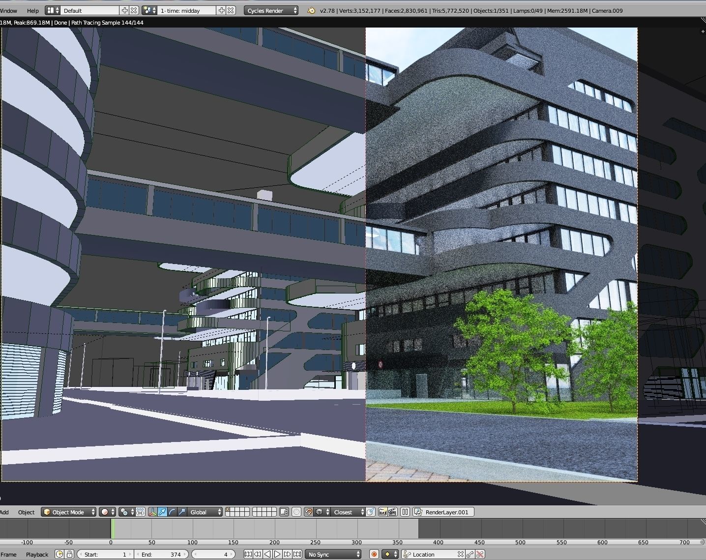 Skyscraper 7 sims city at night 3D model_6