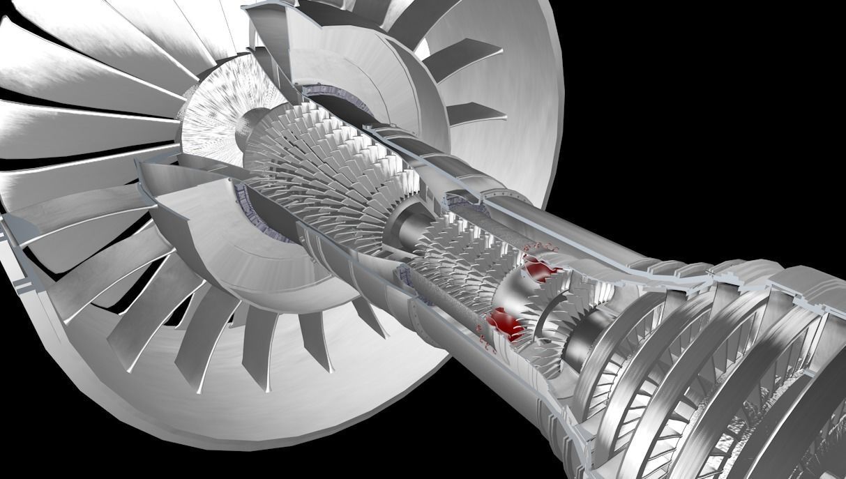 airplane turbine engine 3D model | CGTrader